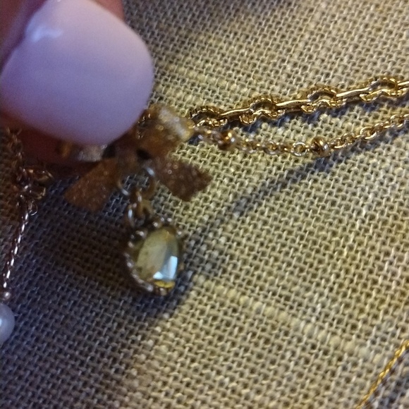 Betsey Johnson Three Tier Heart Necklace Faceted Heart Gorgeous - Picture 8 of 12